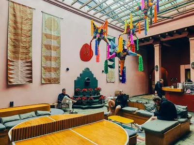 Zona de estar de Viajero Oaxaca Hostel