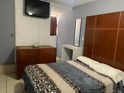 Cama o camas de una habitación en HOTEL PUERTO MEXICO 2