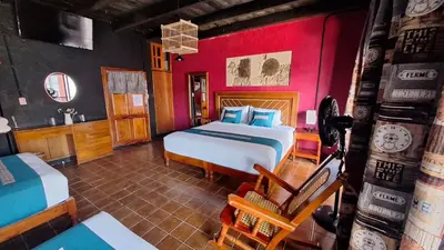 Cama o camas de una habitación en Posada La Plazuela