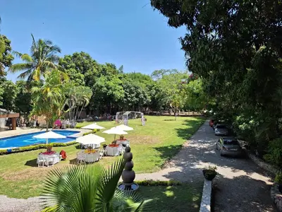 Jardín al aire libre en Casa De La O Yautepec