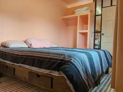 Cama o camas de una habitación en Casa contenedor Finca la laguna