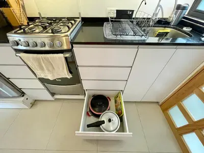 Una cocina o zona de cocina en Elegant and comfortable apartment near Coyoacán