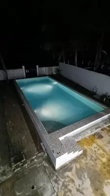 Piscina en o cerca de Casa Rústica, Sofía, Frente al mar en Puerto Arista