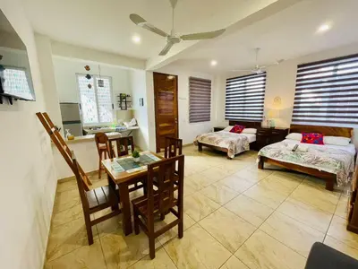 Cama o camas de una habitación en Sicarú, Hospedaje en Punta Zicatela