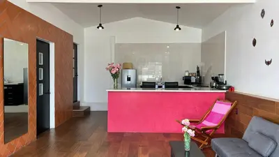Una cocina o zona de cocina en Pent house con terraza o departamento con balcón en el centro de oaxaca