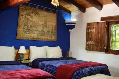 Cama o camas de una habitación en Quinta del bosque