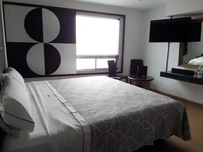 Cama o camas de una habitación en Novo Coapa