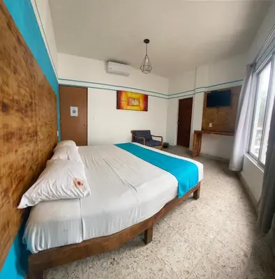 Cama o camas de una habitación en Hotel Lu Acapulco