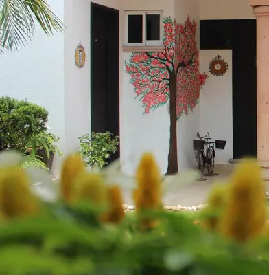 Jardín al aire libre en Villa Mont