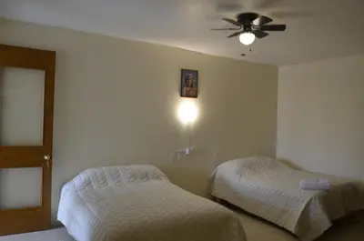 Cama o camas de una habitación en Casa Shanti Oaxaca
