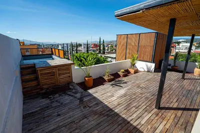 Un balcón o terraza de Casa Cruda Oaxaca