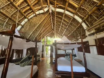 Zona de estar de Bambú Ecocabañas
