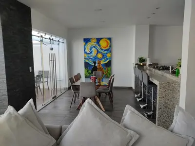 Zona de estar de Casa More con alberca, jacuzzi, climatizada