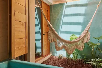 Jardín al aire libre en Hotel Materia