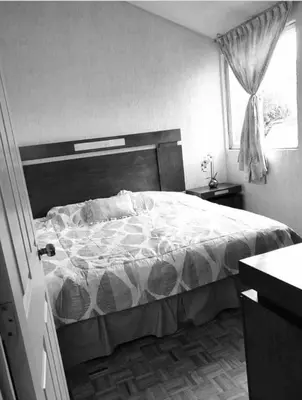 Cama o camas de una habitación en DEPARTAMENTO CON VISTA HERMOSA A 5 MIN DE SIX FLAGS