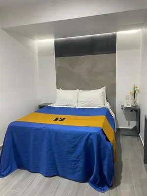 Cama o camas de una habitación en Hotel GALENO