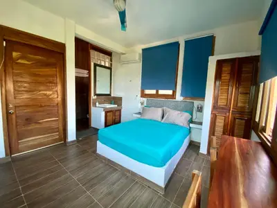 Cama o camas de una habitación en Estudio con vista al mar, AC, WIFI Starlink, Parking