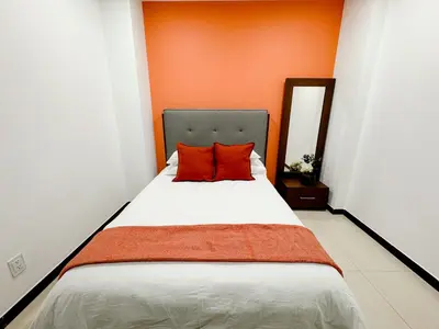Cama o camas de una habitación en Acogedor y hermoso cerca del Foro Sol, AICM y Coyoacán