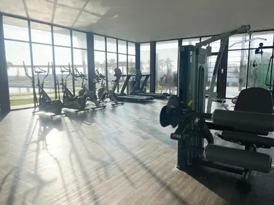 Gimnasio o instalaciones de fitness de Acapulco diamante, club de playa privado, canchas pádel para 8 huéspedes