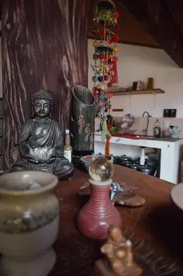 Una cocina o zona de cocina en Pacific Buddha