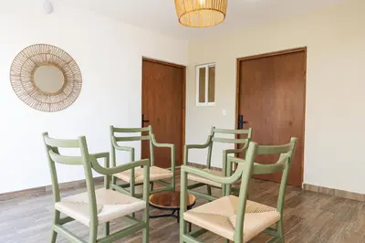 Zona de estar de Casa Origen Huatulco