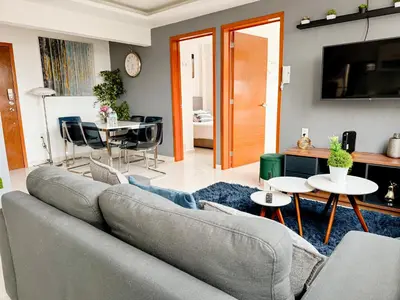 Zona de estar de Beautiful Apartment, Airport, Downtown, Foro Sol