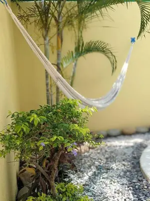 Jardín al aire libre en 2BR -Water at Mikasa- Fast WIFI, King beds, AC, Near beach, Pool