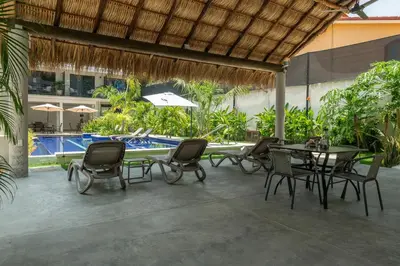 Jardín al aire libre en Casa Blú Huatulco