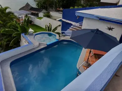 Piscina en o cerca de Casa Azul en la orilla del Lago Tequesquitengo