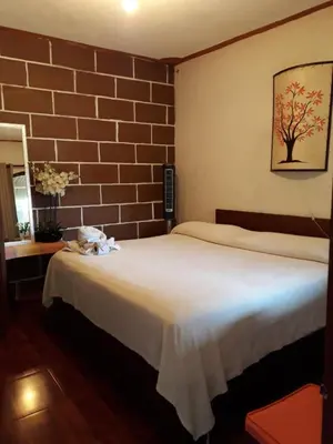 Cama o camas de una habitación en Casa Ticitl temazcalli
