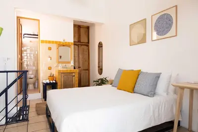 Cama o camas de una habitación en Siento Oaxaca