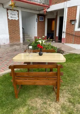 Jardín al aire libre en hotel posada los dominicos