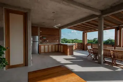Un balcón o terraza de Casa Kava - Estilo y vibra en Puerto Escondido
