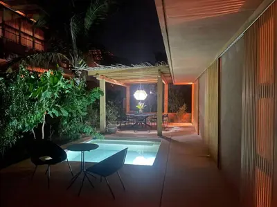 Un balcón o terraza de Increíble Casa frente a la playa