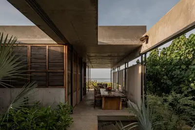 Jardín al aire libre en Casa Matilda, cerca de Casa Wabi y Hotel Terrestre
