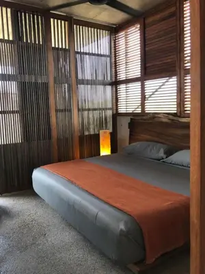 Cama o camas de una habitación en Casa Matilda, cerca de Casa Wabi y Hotel Terrestre