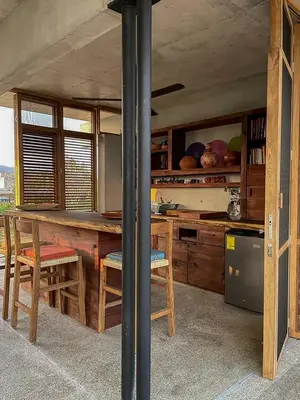 Una cocina o zona de cocina en Casa María, cerca de Casa Wabi y Hotel Terrestre