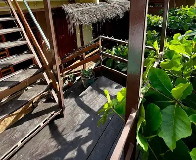 Jardín al aire libre en Casa Guiba 3 Puerto Escondido