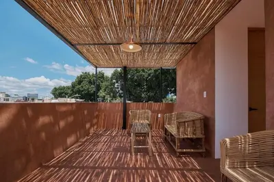 Un balcón o terraza de Hermosa casa ubicada en Oaxaca