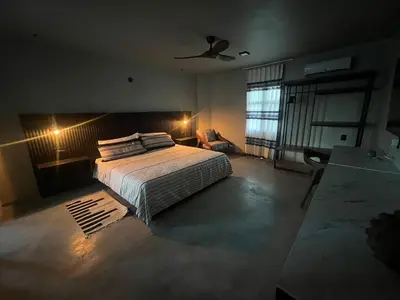 Cama o camas de una habitación en Lofts Marques Oaxaca