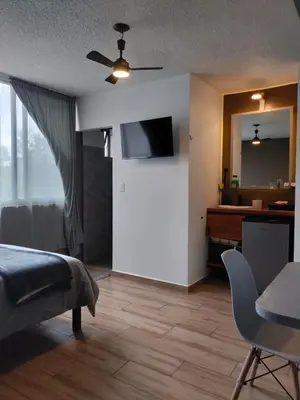 Una televisión o centro de entretenimiento en Compact Studio Apartment Casa Icacos #8