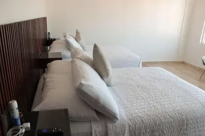 Cama o camas de una habitación en Hotel Zócalo Chilpancingo