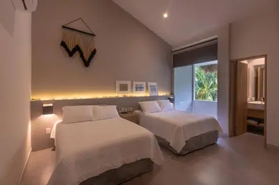 Cama o camas de una habitación en Casa Sa a 5 min de la playa en coche
