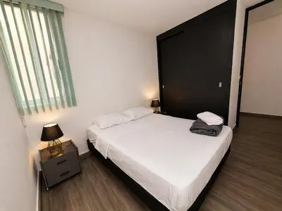 Cama o camas de una habitación en Departamento encanto Sipeh en Xalapa