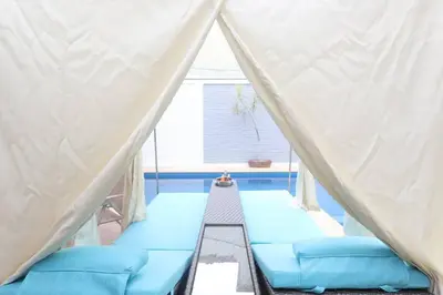 Cama o camas de una habitación en Linda casa céntrica c/alberca y jacuzzi