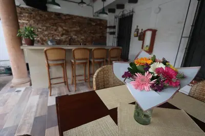 Zona de estar de Linda casa céntrica c/alberca y jacuzzi