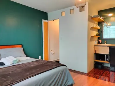 Cama o camas de una habitación en Bright Studio Apartment Casa Icacos Apt 2