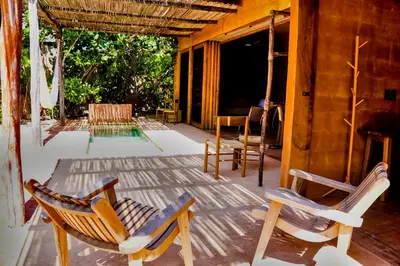 Un patio o zona al aire libre en Mazul Puerto Escondido