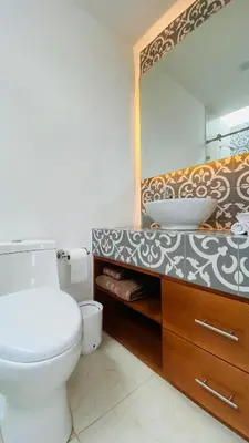 Un baño de Casa Sierra Negra