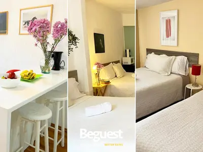 Cama o camas de una habitación en Beguest Centro Concerts & Events